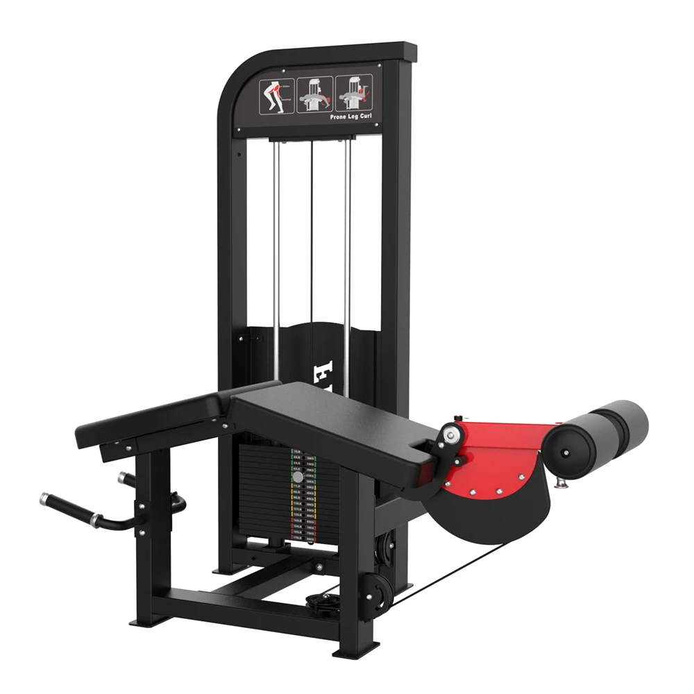 TZ-G5044 Strength Fitness Gym Equipment Pin Loaded Lying Leg Training Horizontal Prone Leg Curl Machine