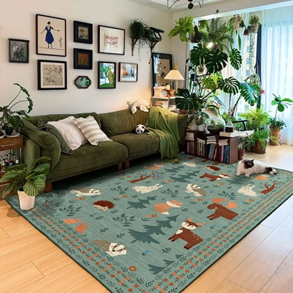 VIKAMA Sofa Anti-Schmutz-Teppich, Bodenmatte für Zuhause, Wohnzimmer, Schlafzimmerteppich, großer Teppich, Flurteppich, Couchtisch-Bodenmatte
