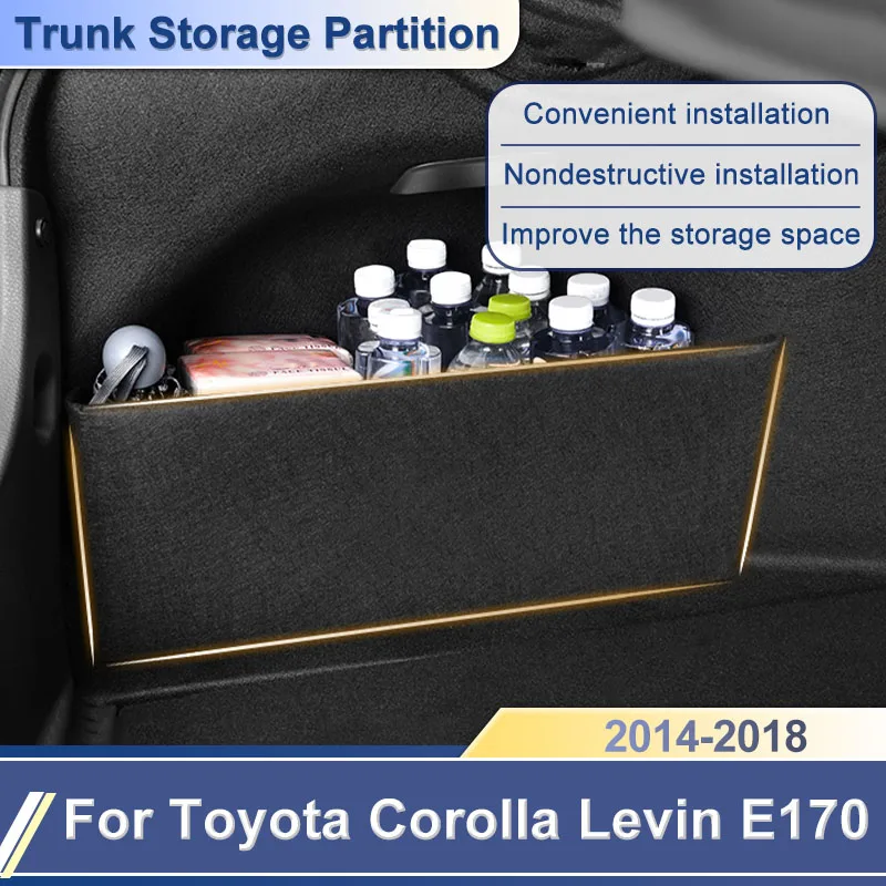 

Car Storage Box Trunk For Toyota Corolla Levin E170 2014~2018 2015 2016 Organizer Partition Thicken Side Box Auto Interior Parts