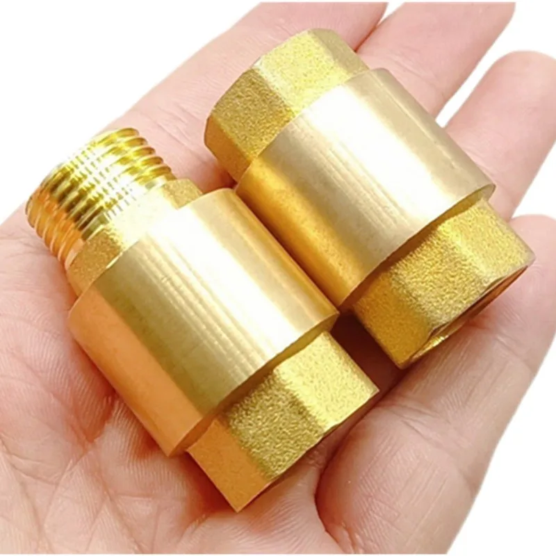 Brass Vertical Check Valve Internal External Thread Spring Non Return Valve for Tap Water