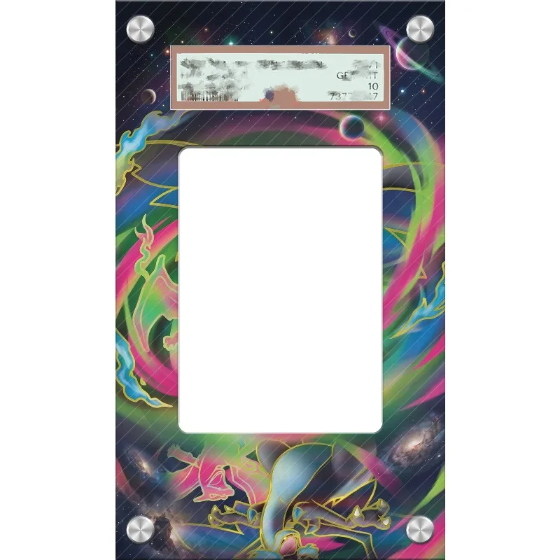 Art Display for Pokemon Charizard Card PTCG Keychain Anime Game Collectibles Anime Merchandise Acrylic Protective Case Toys Gift
