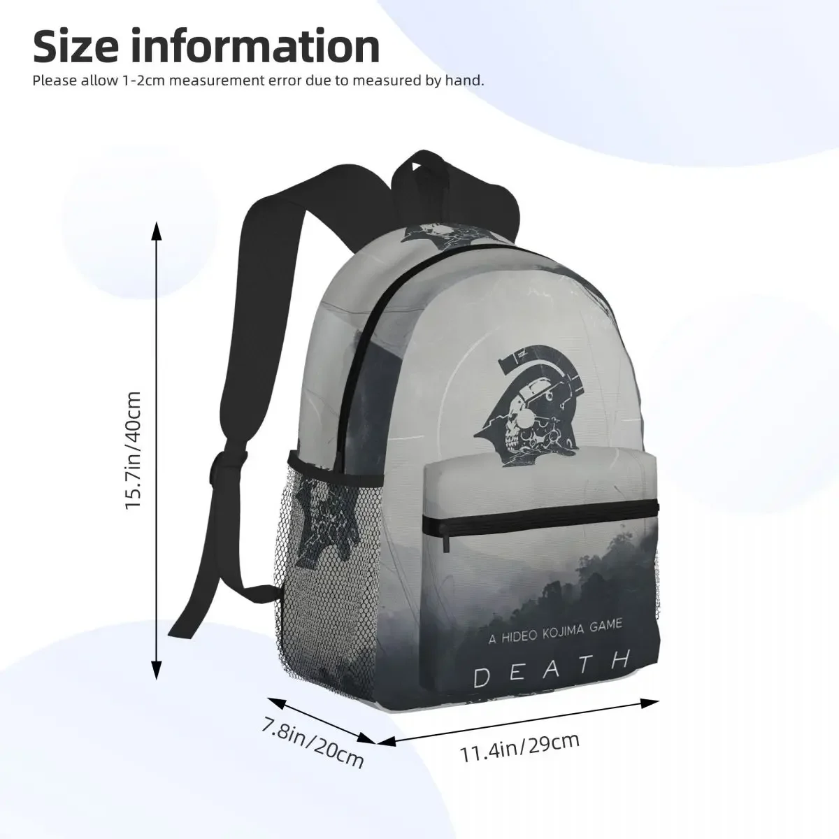Death Stranding Video Game PC Gamer Student Backpack School Bag Hiking Travel Daypack for Boys Girls Bookbag Shoulder Bags