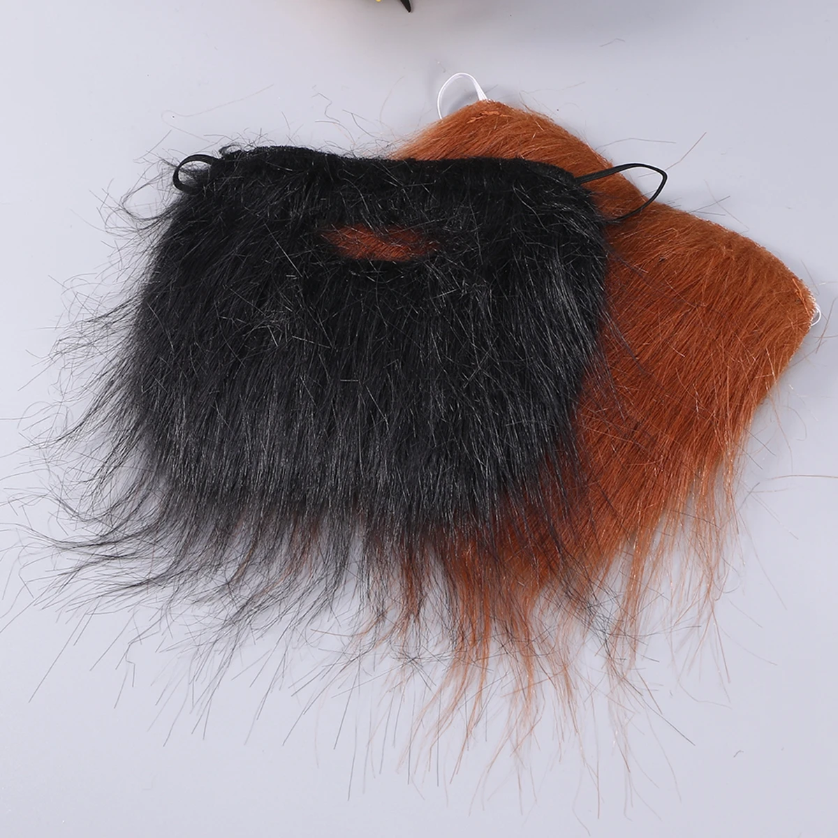 

2pcs Fake Beard Self Adhesive Mustache for Halloween Cosplay Stage Masquerade Parties Realistic Durable Props Gifts