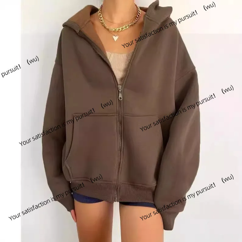 

New women's zipper hooded cardigan jacket