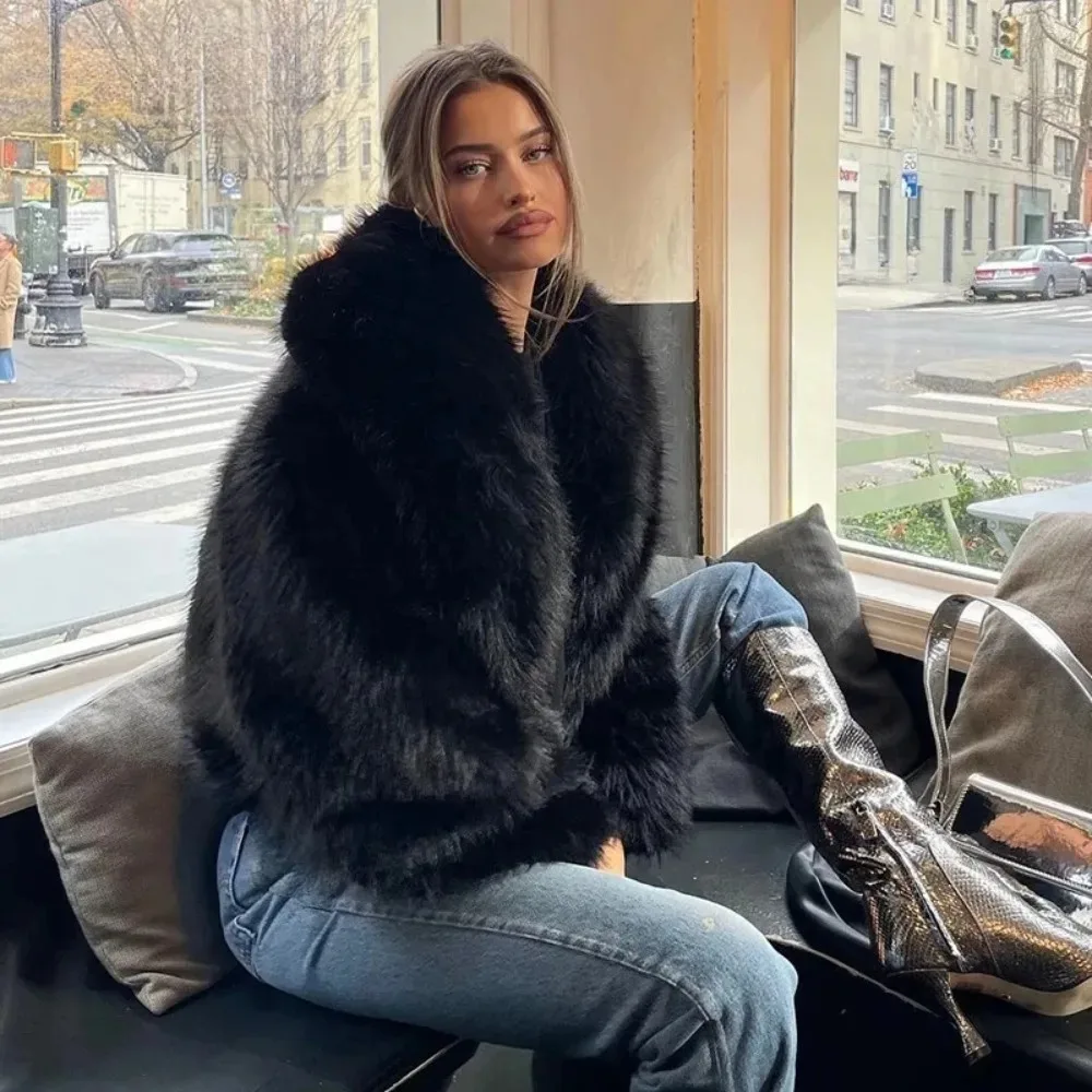 OFTBUY, abrigo de piel para mujer y abrigo de piel ecológica para mujer, nuevo en chaqueta de piel sintética, chaqueta de ropa para mujer de alta calidad con piel