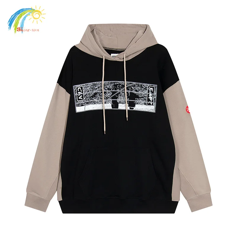 

Color Block Patch Pattern Casual Fashion Cav Empt CE Hoodie Pullovers Men Women 1:1 High Quality Oversized CAVEMPT Sweatshirts