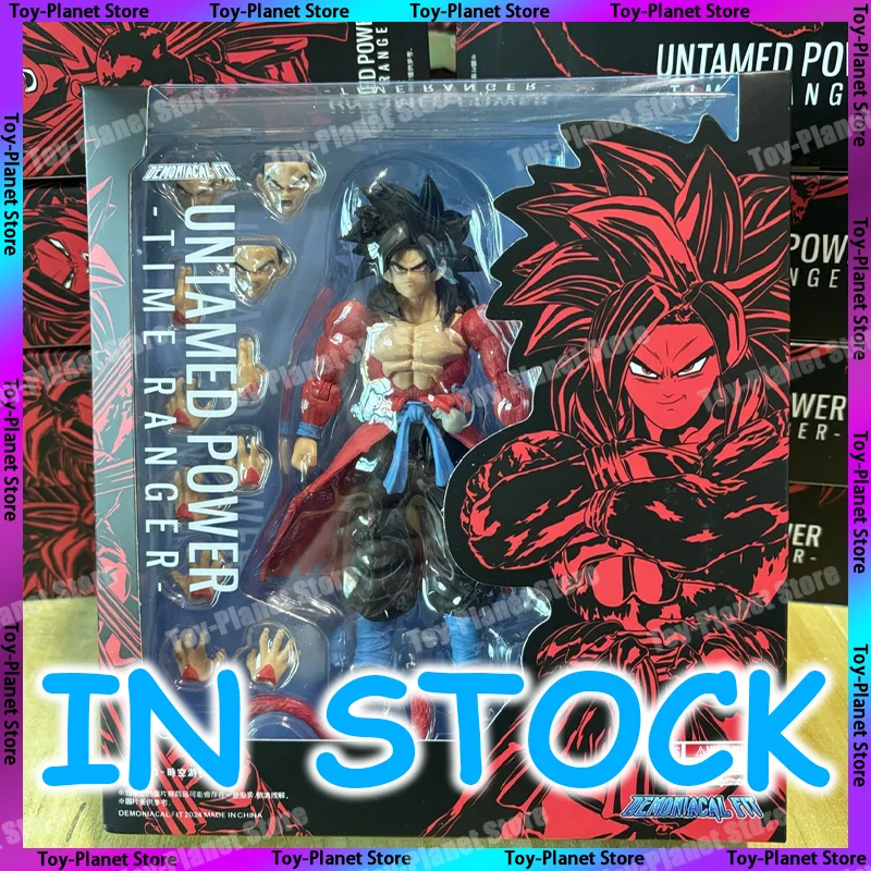 

In Stock Demoniacal Fit Dragon Ball Shf Super Saiyan 4 Gt Ssj4 Untamed Power Time Ranger Son Goku Anime Action Figure Model Toys