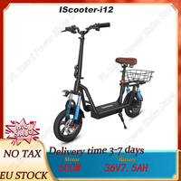 iScooter i12 Electric Scooter With seat And basket 12 Inch 500W Foldable Kick eScooter 36V 7.5Ah Max Range 35km Mobility Scooter