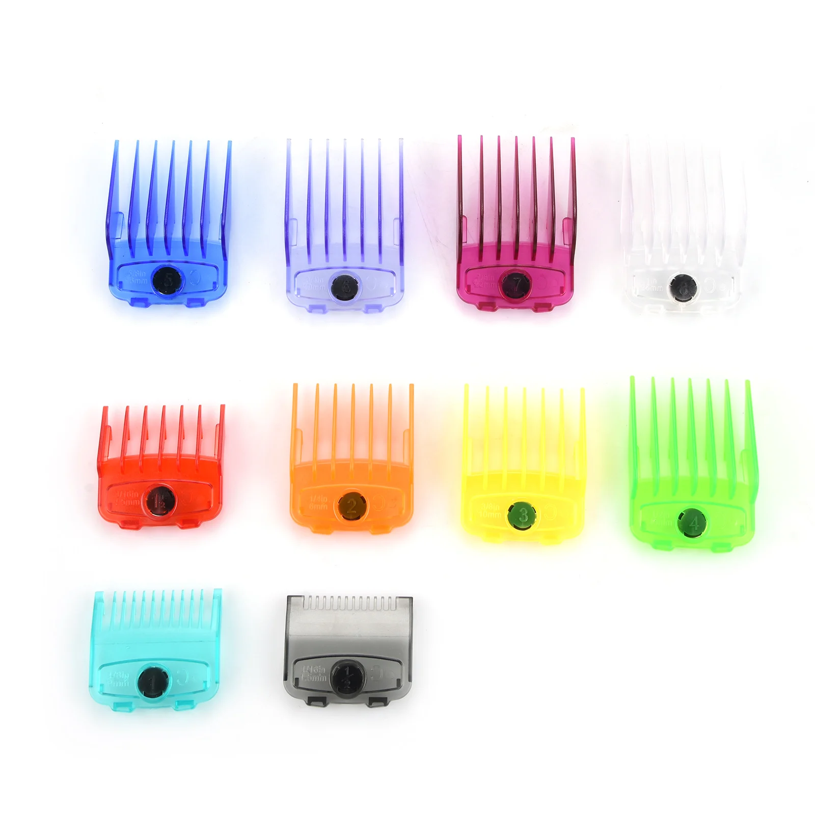 10PC Universal Professional Hair Clipper Limit Guide Comb With Box For Wahl Trimmer Cutting Guide Combs Barber Salon Accessories