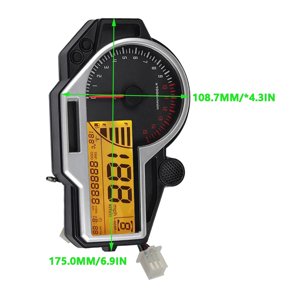 Motorcycle LCD Digital Odometer Speedometer Tachometer Universal For BMW KAWASAKI SUZUKI HONDA for 1 2 4 Cylinders