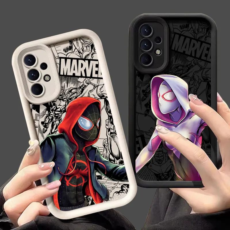 Marvel Heroes Spider-man Gwen Case For Samsung Galaxy A55 5G A54 A35 A53 A52 A34 A13 A14 A15 A16 A21S A25 A32 A33 Silicone Cover