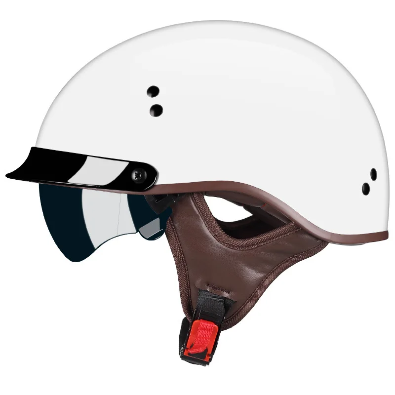DOT Certified Half-Helmet Motorcycle Helmet Classic Vintage Helmet Lightweight Design Motorbike Helmet Cascos Para Moto