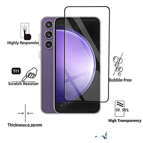 Закаленное стекло для Samsung S23 FE S22 S21 Plus + Защитная пленка для экрана Samsung Galaxy S23fe S20fe S21Plus S21FE Glass