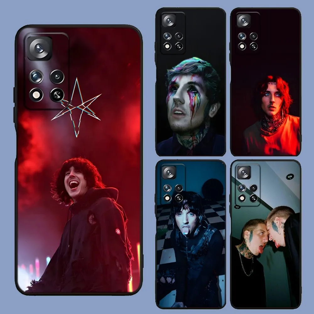 O-Oliver Sykes BMTH Phone Case For Samsung Galaxy A13,A21s,A22,A31,A32,A52,A53,A71,A80,A91 Soft Black Cover