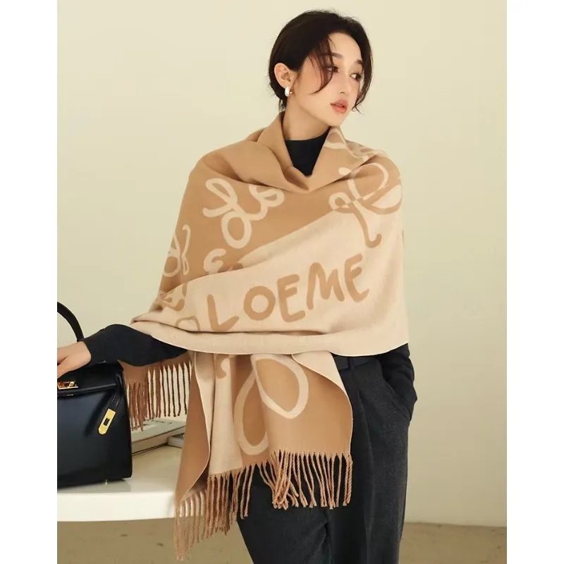 

Новый модный осенне-зимний шарф, универсальный двусторонний термошарф, накидка.