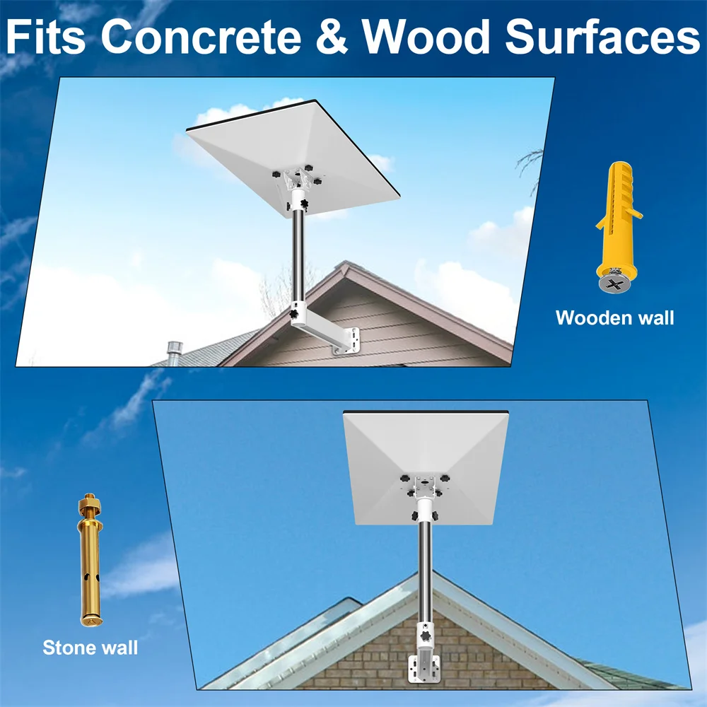 For Starlink GenV3 Wall Mount bracket,Starlink Internet Satellite Antenna Mounting Kit,Compatible with Starlink Standard 3rd Gen