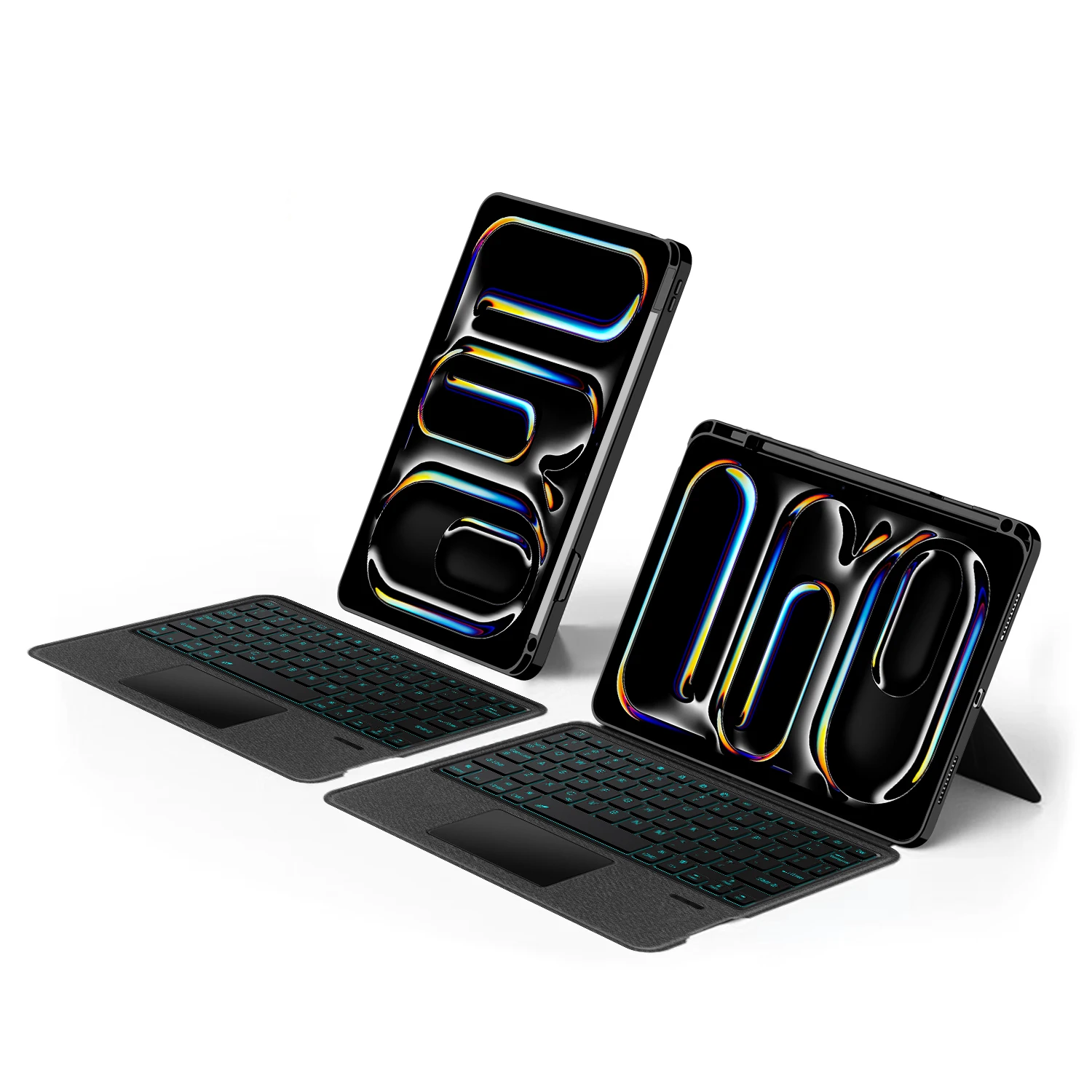 Smart Touchpad Keyboard Case For iPad 10th/11th (A16) Magnetic Separable Backlight Bluetooth Cover Horizontal Vertical Support