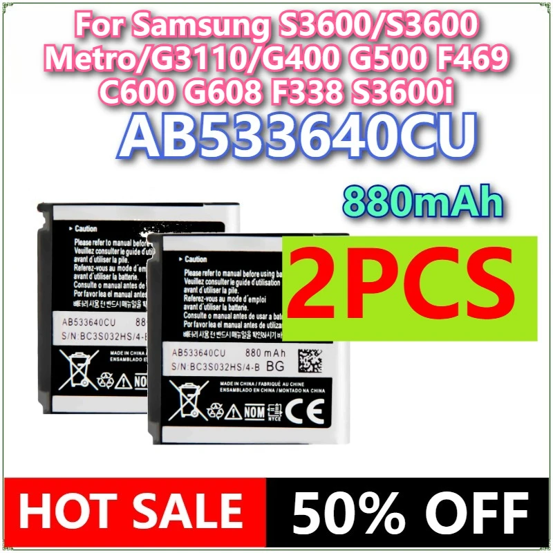 

Совершенно новый сменный аккумулятор AB533640CU 880 мАч для Samsung S3600/S3600 Metro/G3110/G400 G500 F469 C600 G608 F338 S3600i