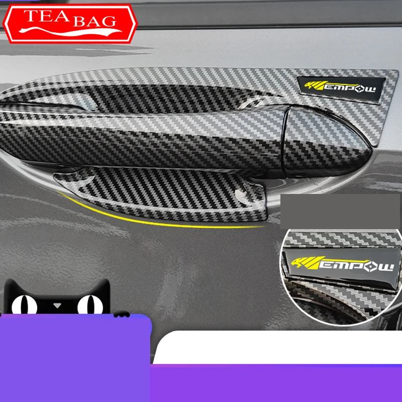 For Trumpchi GAC Empow R 2022-2024 Car Door Bowl Handle Sticker Exterior Door Handle Scratch Protection Cover Auto Accessories