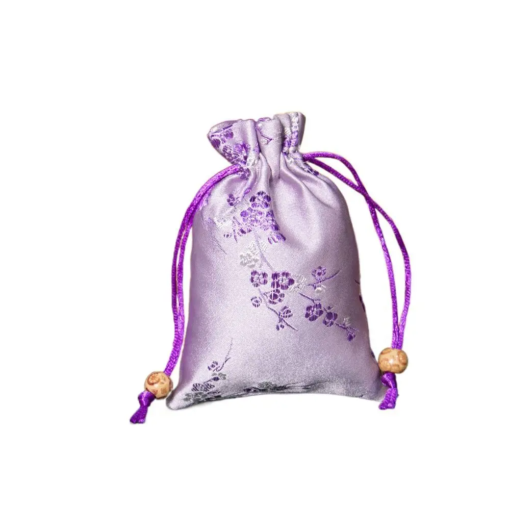 滑らかなサテン収納袋 花柄巾着袋 女性用サシェ キャンディバッグ 巾着ギフトバッグ 結婚式用