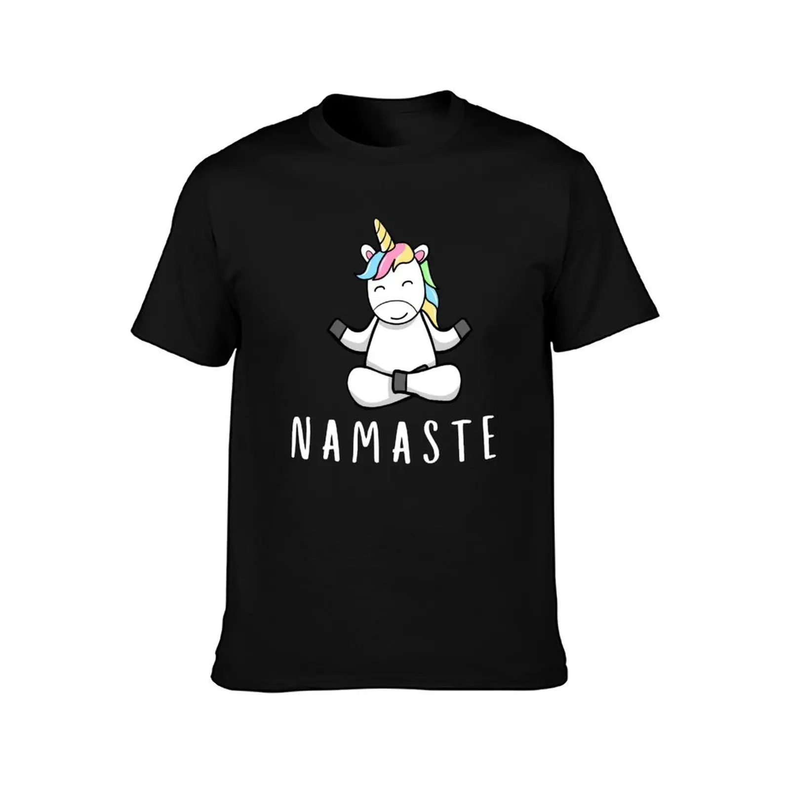 Namaste Yoga Unicorn Shirt T-Shirt Big and Tall Solid Color T-Shirt