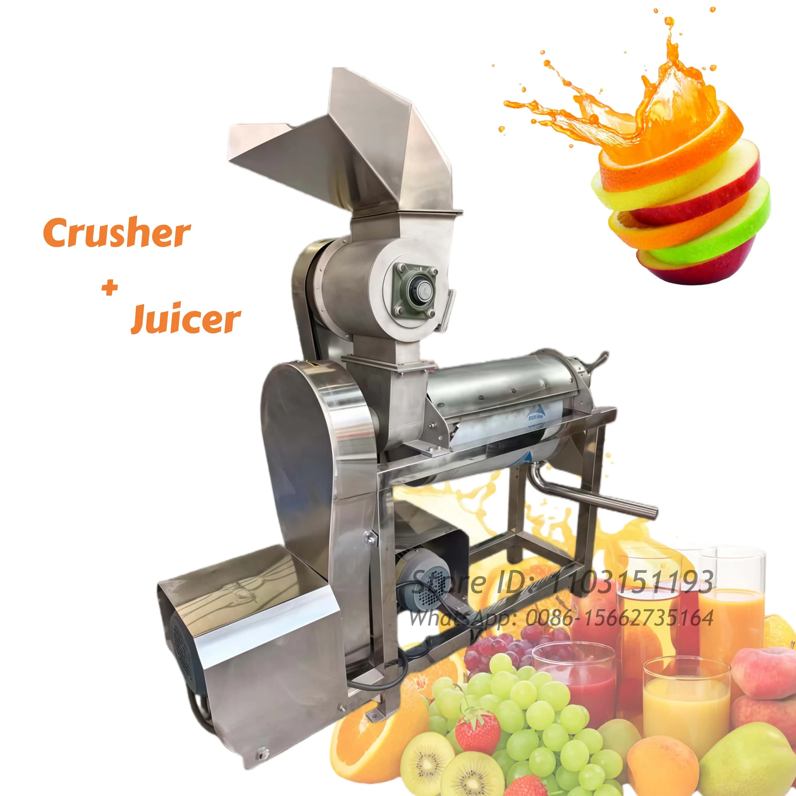 Industrial Grape Fruit Vegetable Crusher Spiral Juice Extractor Machine Commercial Fruit Juice Making Machine Cold Press Juicer