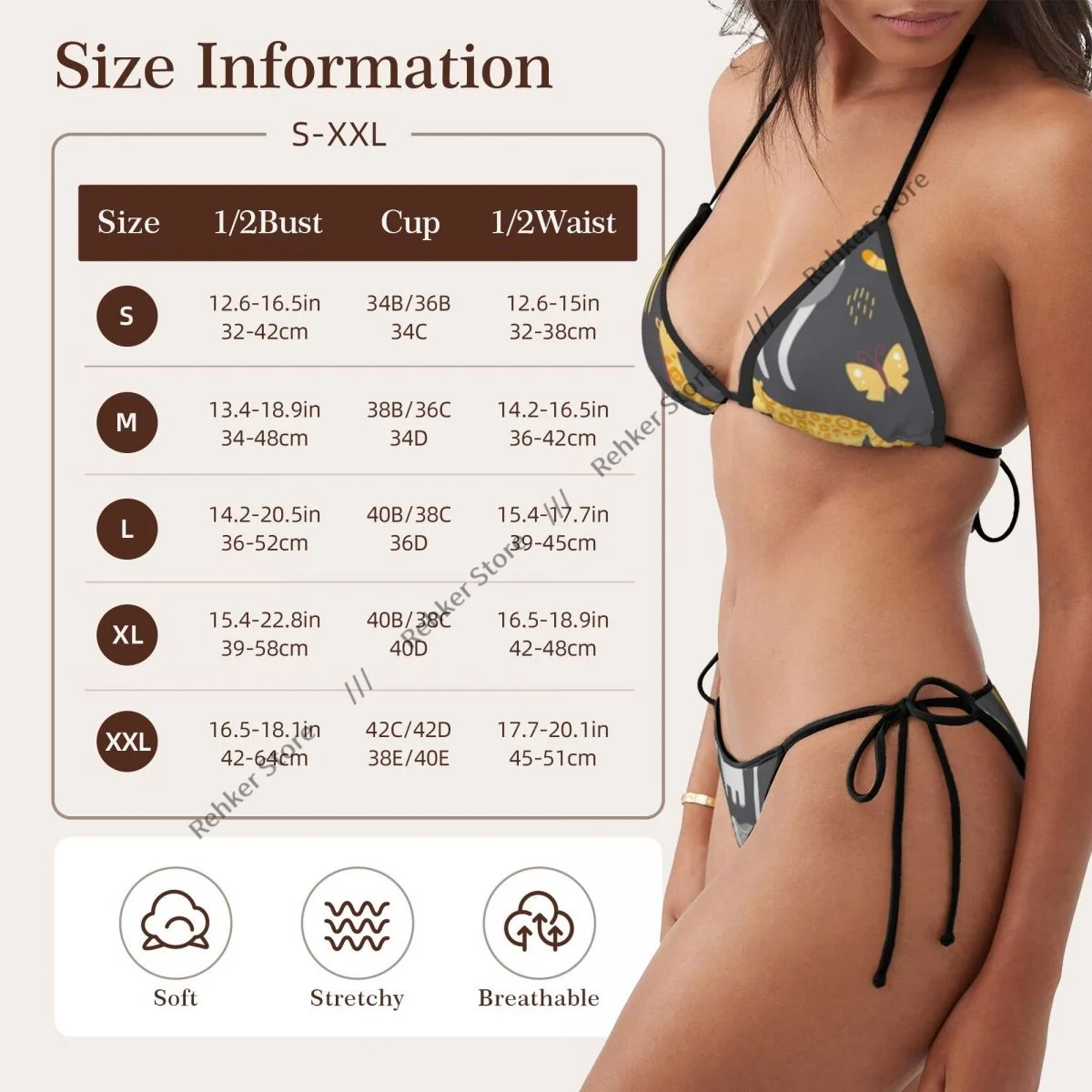 Sexy Bikini Cute African Zoo Animals Swimsuit Women Swimwear Set Bathing Suit Beach Wear - view 6
