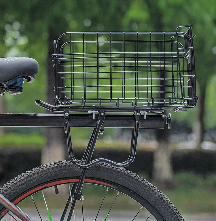 

Bicycle rear basket folding rear basket mountain electric rear shelf frame universal backpack basket