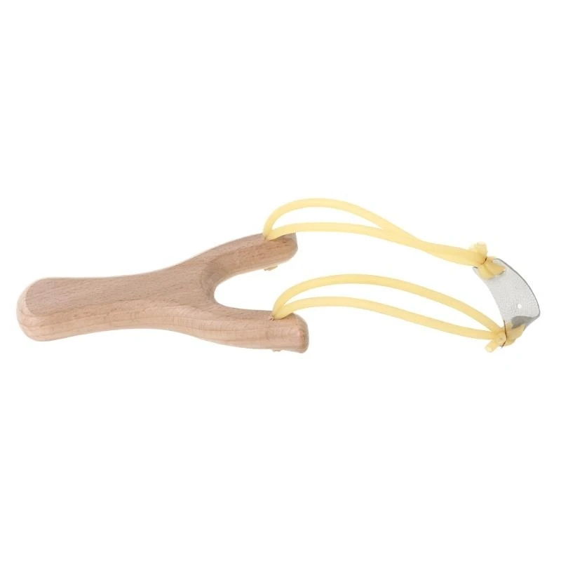 Q39E Natural Wooden With Rubber Band Outdoor Sports Games Catapult