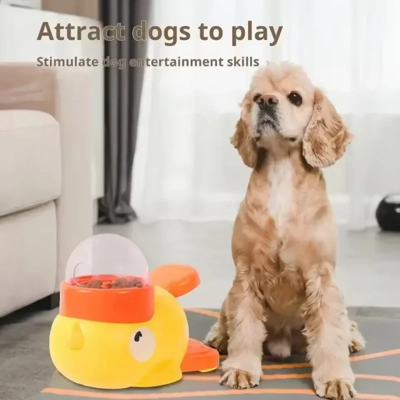 Cartoon Ente Haustier Automatische Feeder Übung Hund Intelligenz Interaktive Hundefutter Spender Katze Hund Leckage von Spielzeug Lebensmittel Utensilien