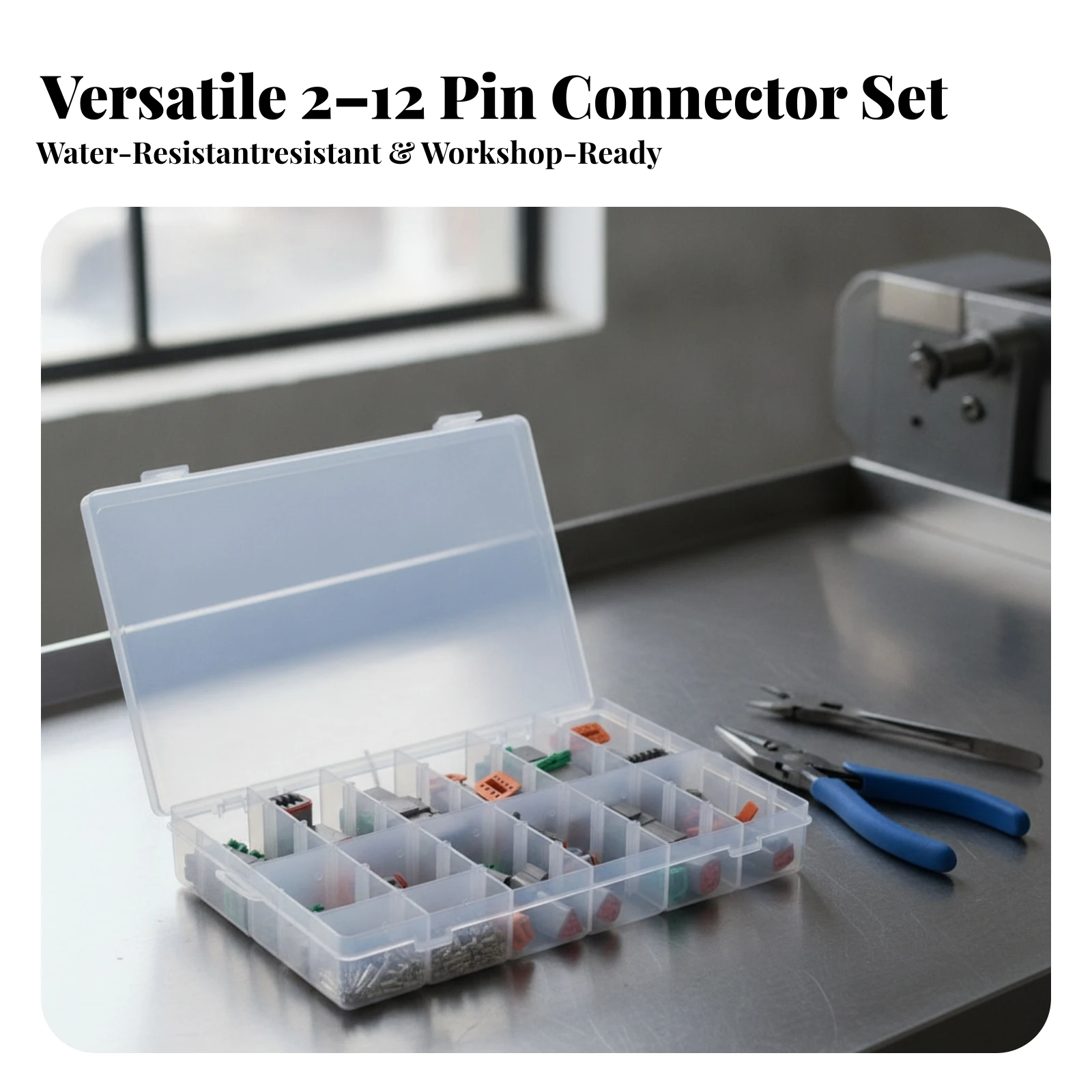 152 Pieces Wire Connector Kit with Carrying Case Weatherproof Automotive Electrical Connector Kit with Storage Case
