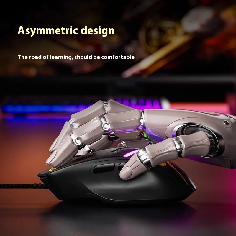 Inphic Pg1 Wired Gaming Mouse Ergonomic E-Sports Macro Programming Rgb Competitive Peripheral Hardware Macro +1000 Return Rate