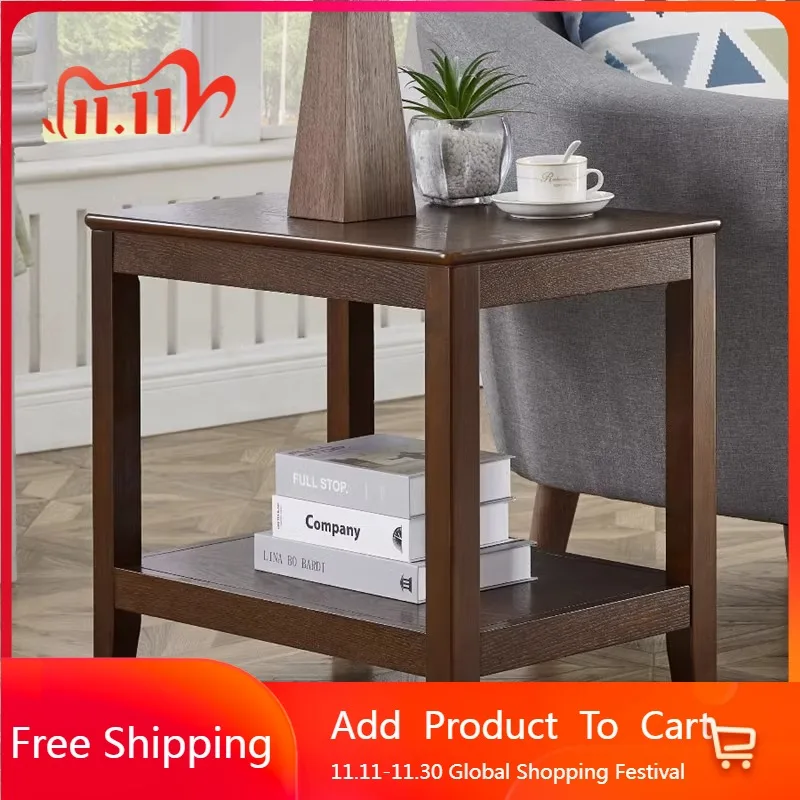 

High Standing Side Table Decoration Wood Luxury Living Room Coffee Table Writing Dinner Moving Mesa Auxiliar Salon Furniture