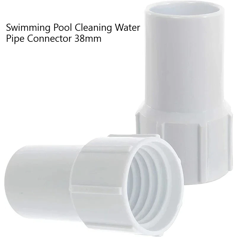 2pcs Swimming Pool Hose Connector Pool Hose End Cuff Left Hand 38mm suitable For Pool Vacuum Hose 38mm Threaded Suction Pipe