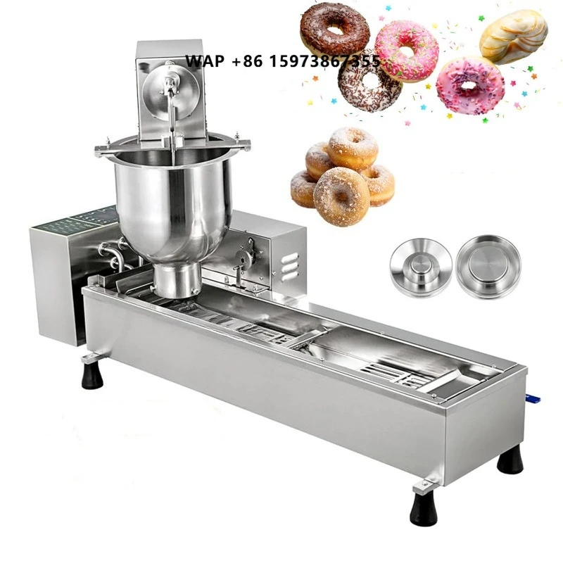 

Factory Wholesale Electric Commercial Automatic Mini Donut Making Machine Fryer 3 Set Molds Stainless Steel High Bakery