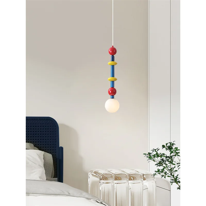 

Bedside chandelier Modern simple new cream wind chandelier Internet celebrity children's room small chandelier