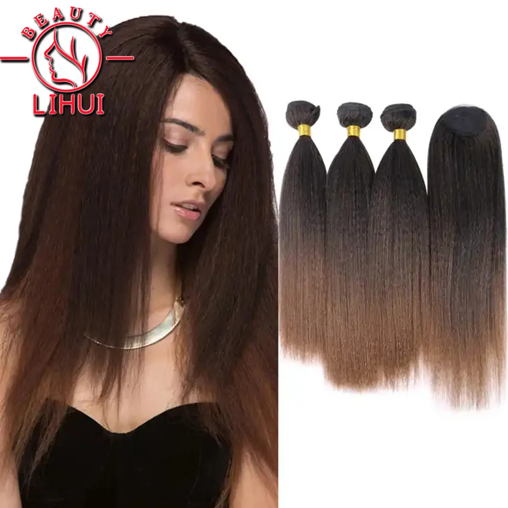 

Синтетические прямые искусственные волосы Yaki, искусственные волнистые волосы с фронтальной кружевной застежкой, 12 дюймов 14 дюймов 14 дюймов, коричневые Черные накладные волосы с эффектом омбре