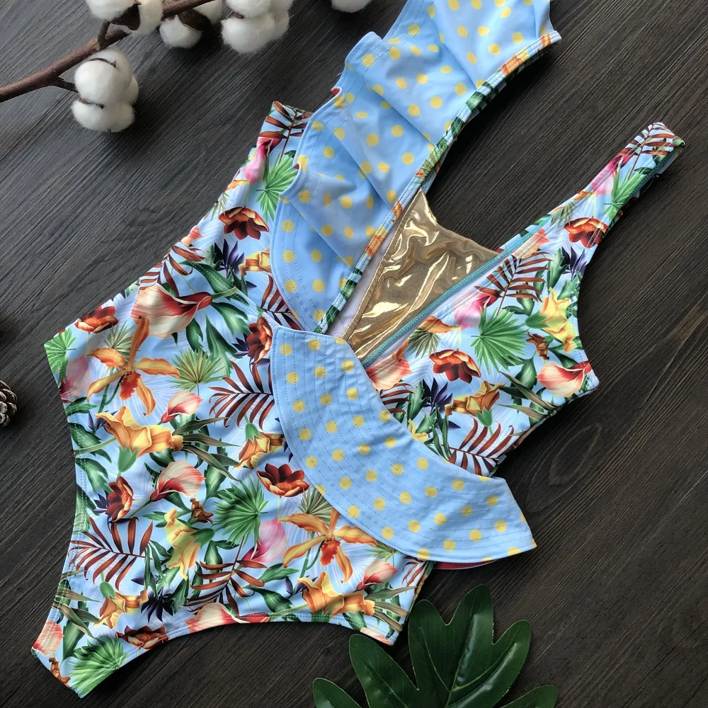 2023 Sexy One Piece Swimsuit kobiety wzburzyć stroje kąpielowe kobiet body wiązane V-neck strój kąpielowy strój kąpielowy bikini