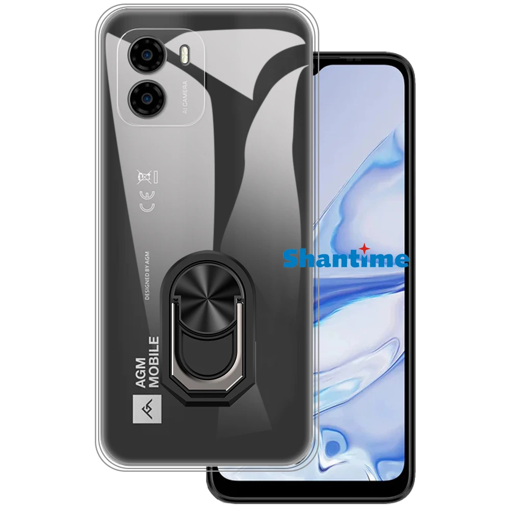 Luxury Shockproof Ring Holder For AGM Note N1 AGM Note Z1 Case Soft Silicone TPU Protective Holder Cover