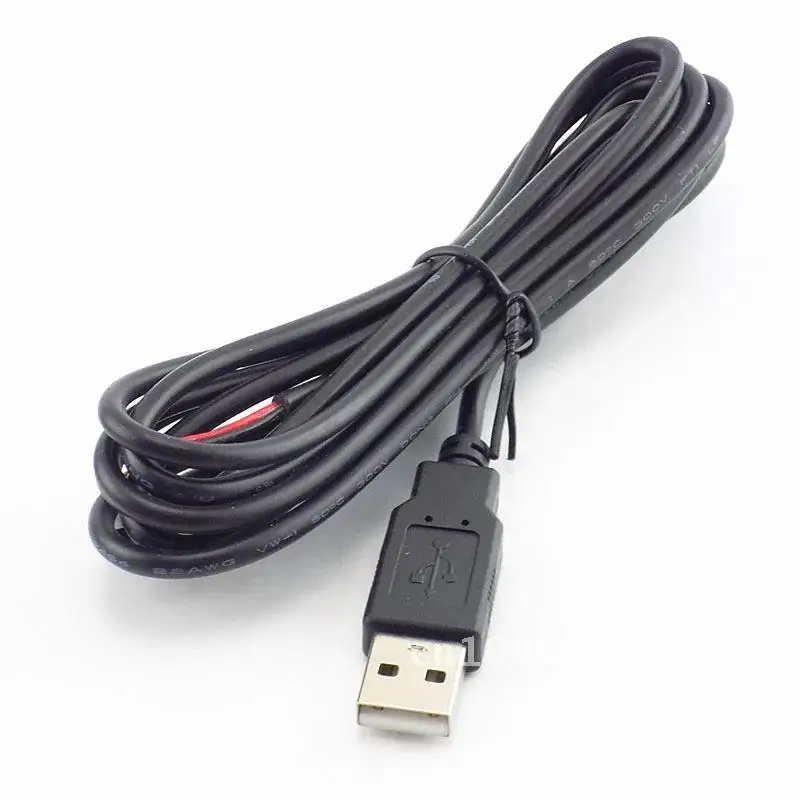 

diy usb Male Jack Connector Cable Power Charge Extension Cable Cord 0.3m/1m/2m Connector Adapter 5V USB 2.0 2 Pin 2 Wire