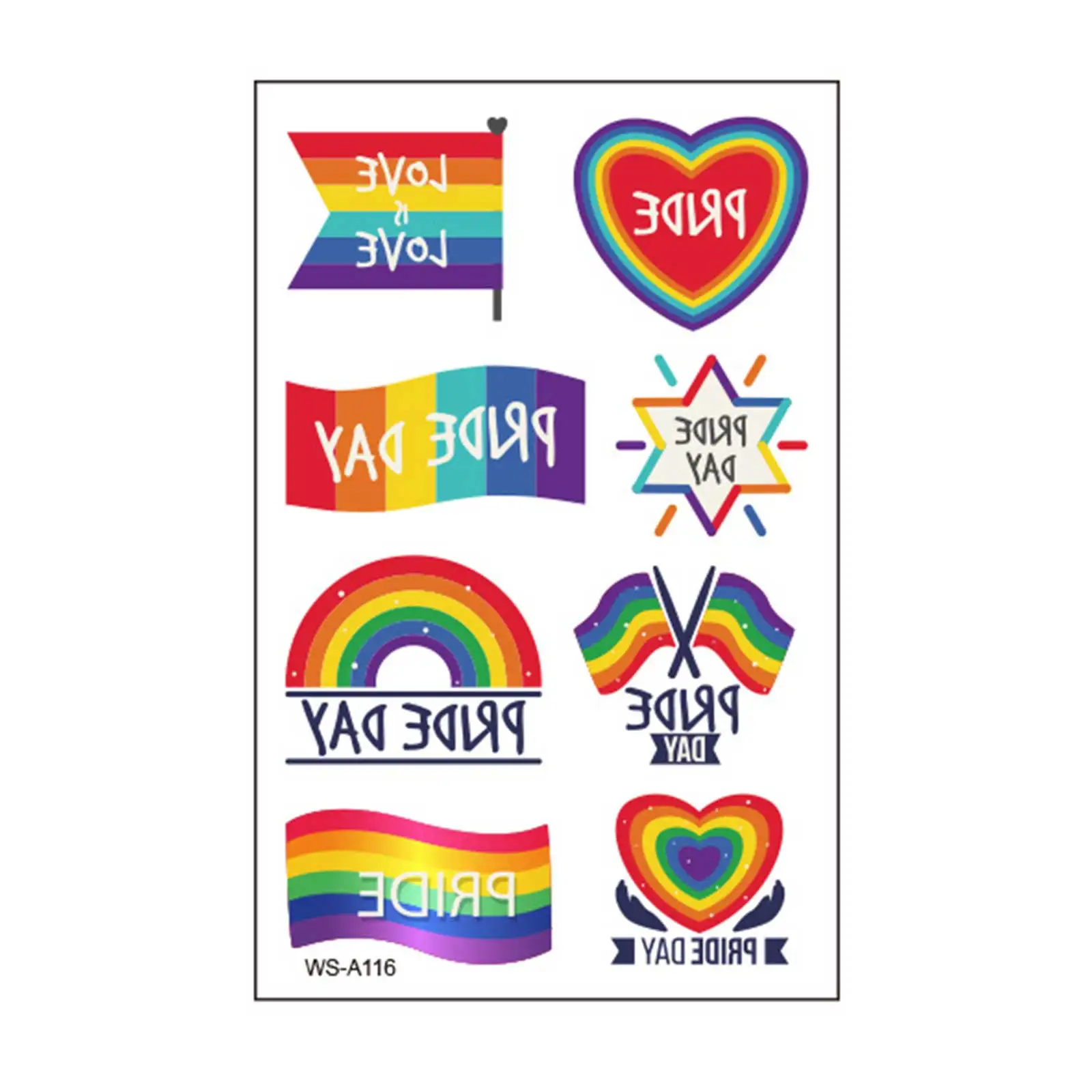 Tatouages temporaires arc-en-ciel pour le jour de la fierté, autocollants imperméables pour faux corps, pour hommes et femmes, fournitures de fête de défilé de la fierté Gay