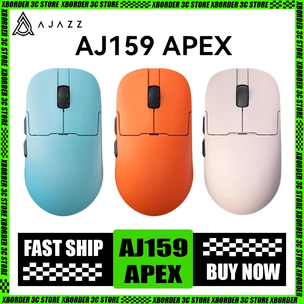 

Ajazz Aj159 Apex Wireless Mouse Paw3950 Sensor Three Mode Charging Base 8000hz Gaming Mouse 400mah Lightweight Pc Gamer Office