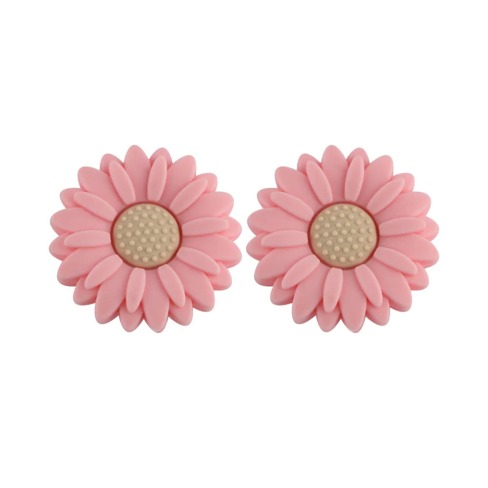 Sunrony 10pcs 20/30MM Nieuwe Bloem Siliconen Kralen Voor Sieraden Maken DIY Daisy Focus Beadable Pen Armband sleutelhanger Accessoires