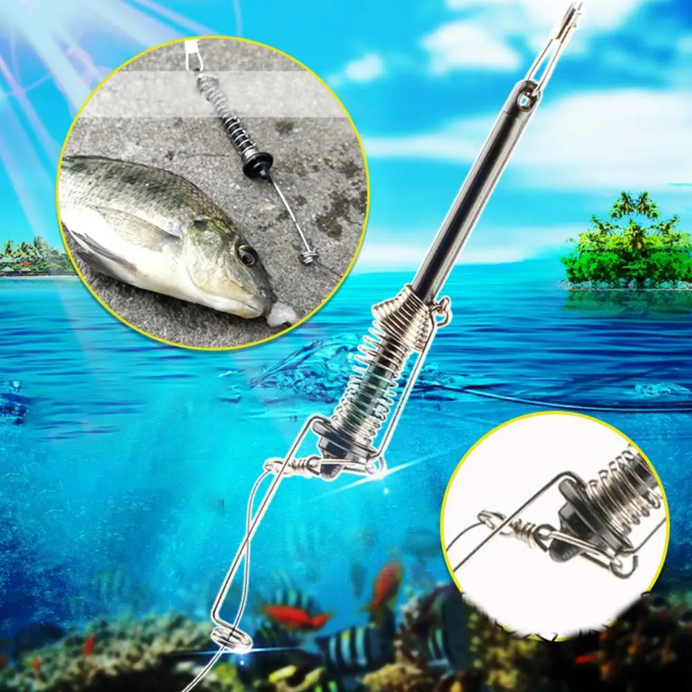 Fishing Hook Trigger  Rust-Proof   Automatic Fishing Hook Spring Fishhook Outdoor Fishing Bait Catch Hook