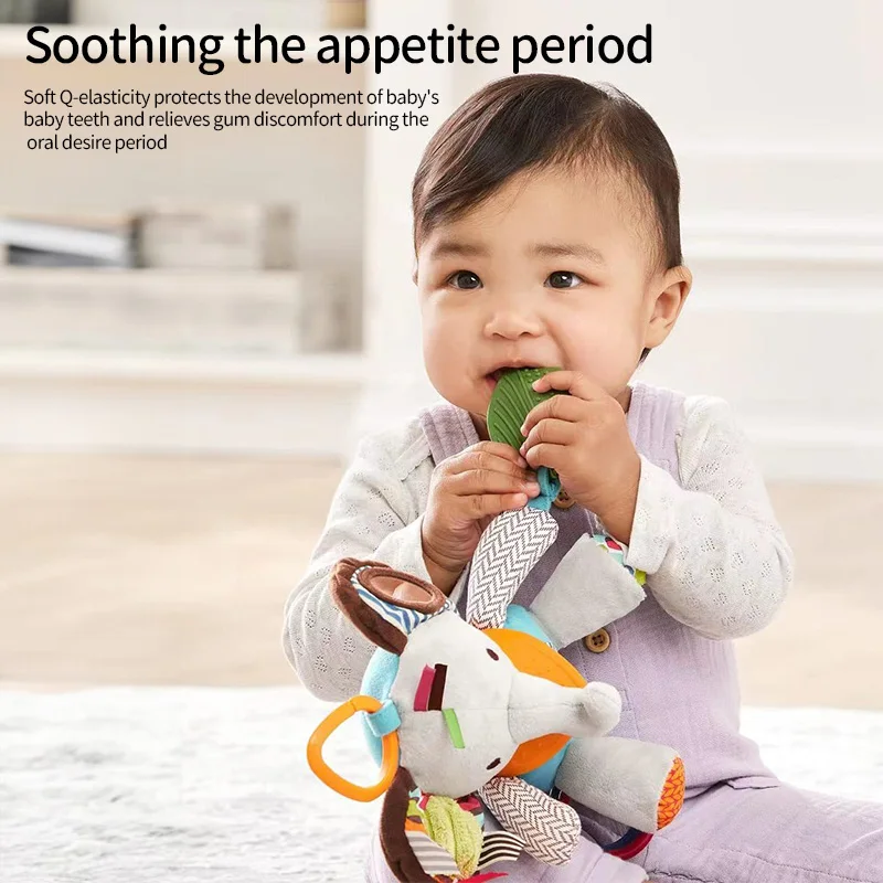 Baby hängen Rassel, Kau spielzeug, Kleinkind Kinderwagen, Kinderwagen, Krippe, Cartoon Elefant Plüsch tier