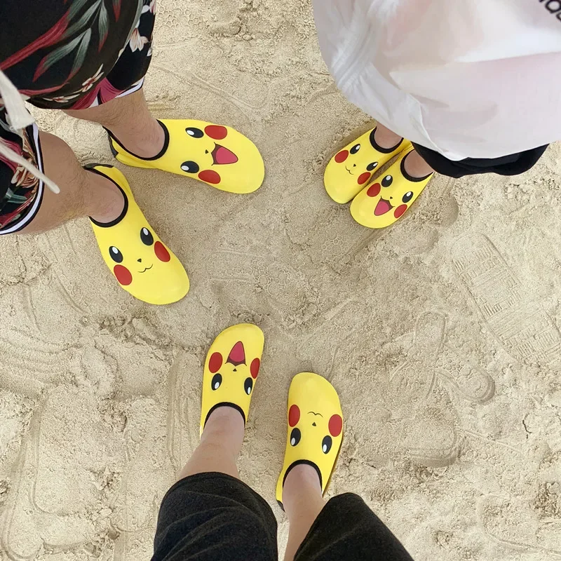 Pikachu parent-child beach shoes children cartoon diving baby skin swimming shoes indoor shoes For Child's Gift Kids Accesorios