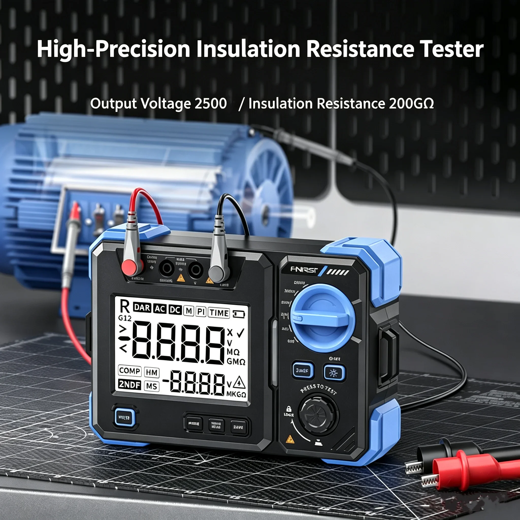 FNIRSI MRT-1050 Insulation Resistance Tester 1000V 20G Ω Megohmmeter With AC/DC Voltage Measurement Capability