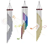 12 Tubes Wind Chimes Pendant Aluminum Tube Metal Pipe Wind Chimes Bells Balcony Outdoor Yard Garden Home Decoration  macrame