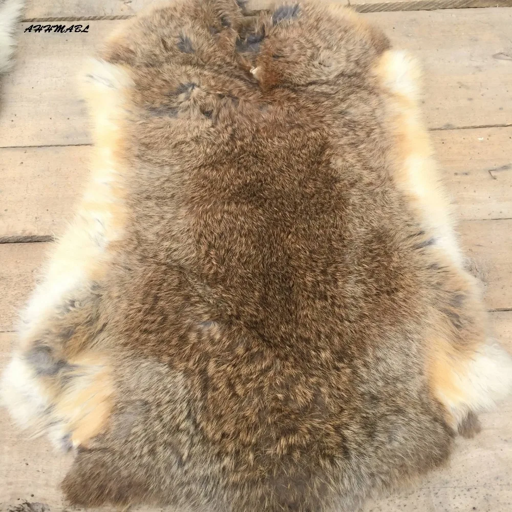 16 colors Real Rabbit Fur 30x25cm DIY Scarves Hat Pompom Coat Blanket Cushion Sewing Material Fluffy Soft Genuine Fur R18