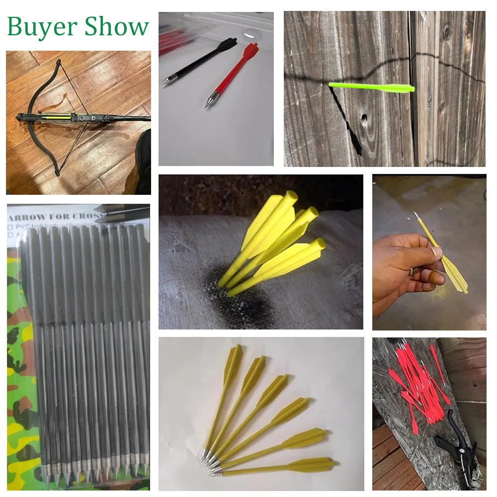 36/60 قطعة 6.3 بوصة البلاستيك القوس والنشاب البراغي القوس والنشاب الصيد السهام الصلب نصائح لمسدس القوس والنشاب الصغير في الهواء الطلق 50-80lbs استهداف #2